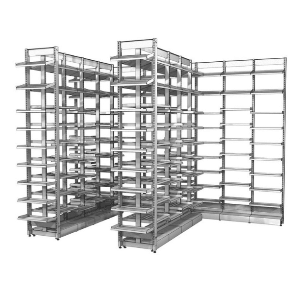 lozier pharmacy fixtures with ada-compliant shelving and counters