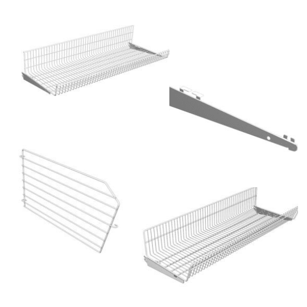 retail fixtures by lozier including endcaps, brackets, and baskets