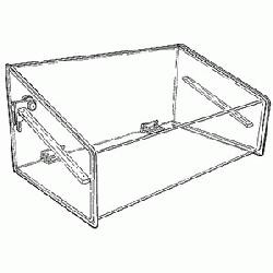 Acrylic Jewelry Tray Case w/Lock Dims: 5 1/2" H x 15 1/4'' W x 10 1/2'' D