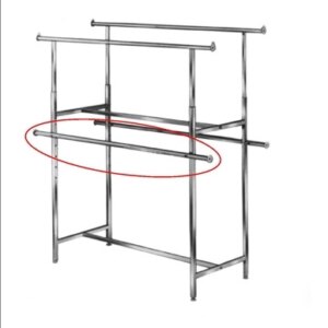 60" Clamp-on Hangrails for R40 Rack