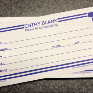 Entry Form Pad - 100ea