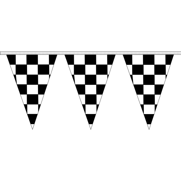 100' Checkered Triangular Pennant