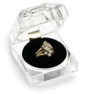 Clear Crystal Ring Box