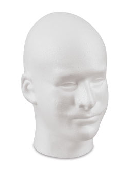 Bald Male Head/White