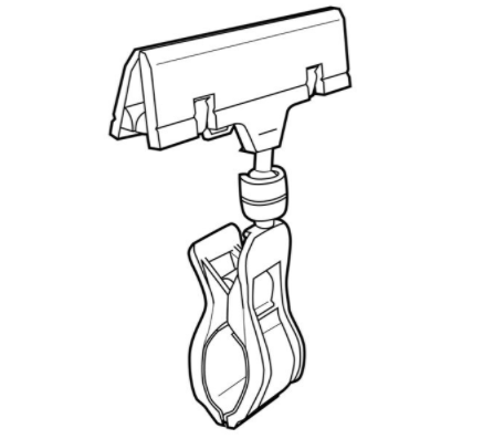 4" Clip On Swivel Sign Holder - Image 2