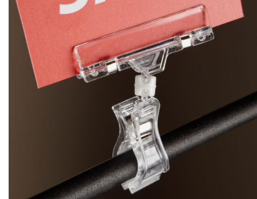 4" Clip On Swivel Sign Holder