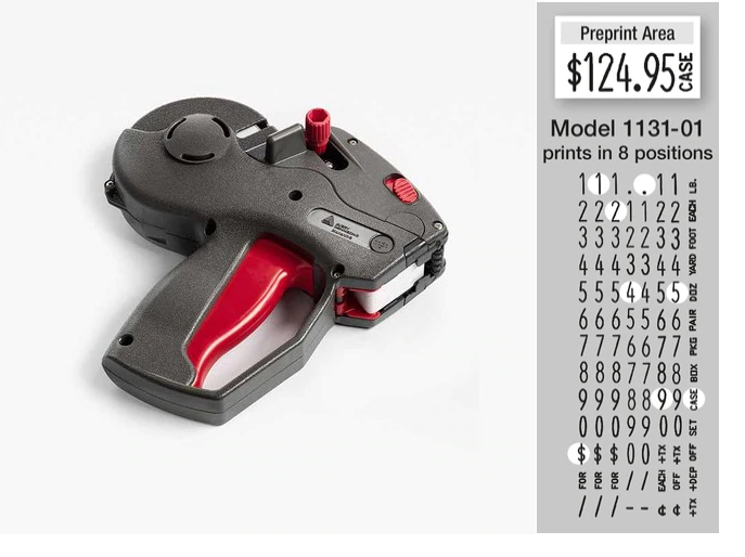 1131 Monarch 1 Line 8 Digit (LABEL GUN) - Image 9