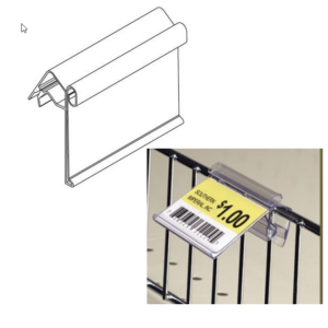 Wire Basket Price Tag Holder with Grip Track