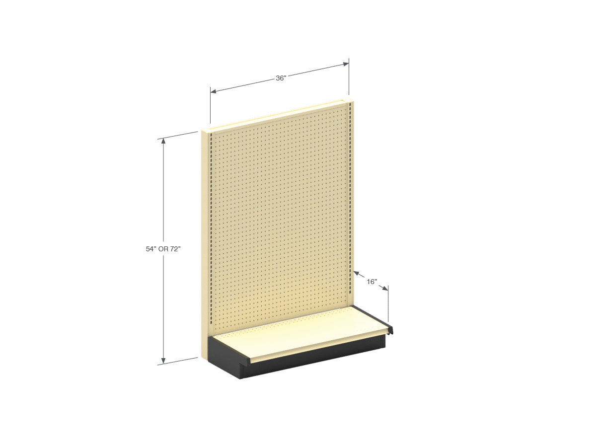 Lozier End Cap Gondola Shelving Kit