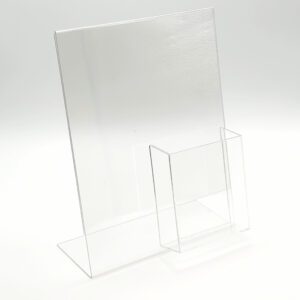 Angled Sign Holder with Front Pocket