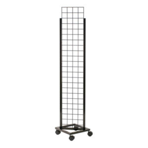 72" Grid Tower with Casters/Black