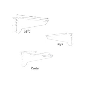 Wood Shelf Brackets for 1/2" Slots