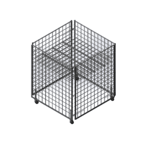 Wire Grid Dump Table 36" W x 36" D x 40" H W/ U Channel CHR Charcoal