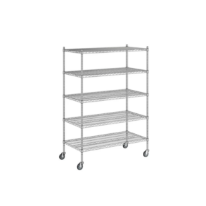 Mobile Wire Shelving Posts (Set of 4)