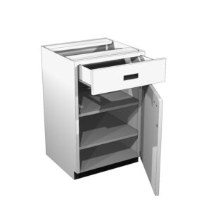 Lozier Rx Closed Storage Unit 1S8 WHT Body / CHR Base