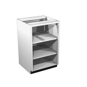 Lozier Rx Open Storage Unit 1S8 WHT Body / CHR Base