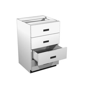 Lozier Rx Prescription File Unit 1S8 WHT Body / CHR Base