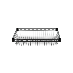 14" x 24" Black Epoxy Shelf Basket