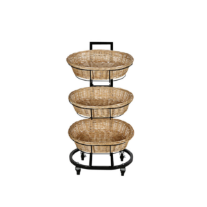 3-Wicker Basket Merchandiser