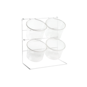 4-Jar Countertop Display Rack with Clear Jars