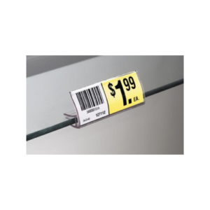 Angled Glass-Shelf Ticket Holder