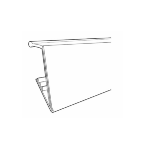 4' Label Holder for Wood Shelf