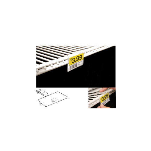 Fold-n-Hold for Double Wire Shelf 2 1/4" x 1 1/4"H (Pk25)