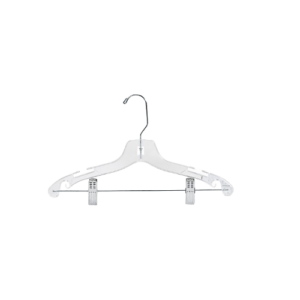 14" Junior Suit Hanger w/Clips/Clear