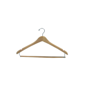 17" Wood Suit Hanger w/Lock Bar