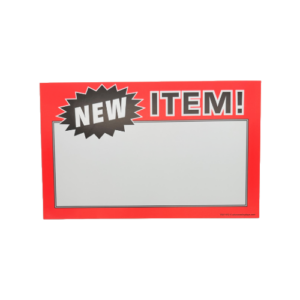 7 x 11 New Item Card