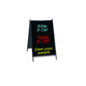 Black Wet Erase A-Frame Sign