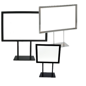 Sign Holder w/2 Stems and Flat Base