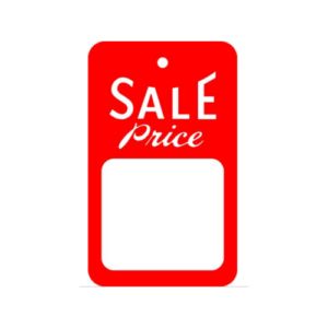 Sale Tags Red on White