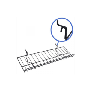 23" L x 6" D Sloped Wire Shelf/Blk